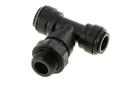 Té en ligne 10mm x G3/8'' Raccord enfichable à filets mâles Laiton NBR Rotatif