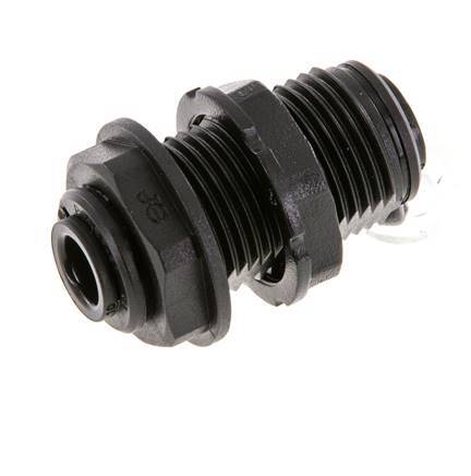 Raccord enfichable 6mm POM NBR Bulkhead [2 Pièces]