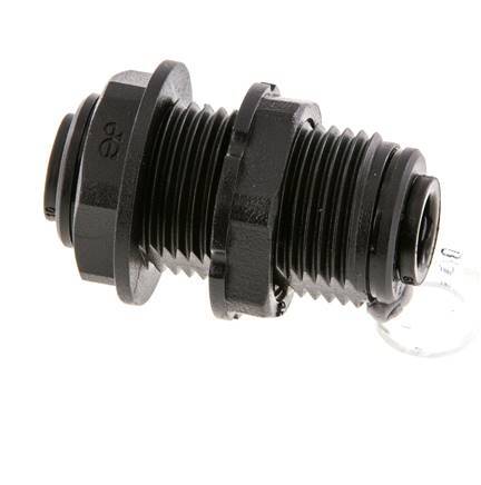 Raccord enfichable 6mm POM NBR Bulkhead [2 Pièces]