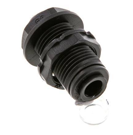 Raccord enfichable 6mm POM NBR Bulkhead [2 Pièces]
