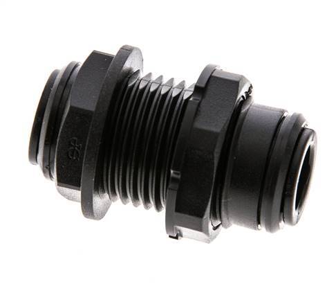 Raccord enfichable 10mm PA 66 NBR Bulkhead