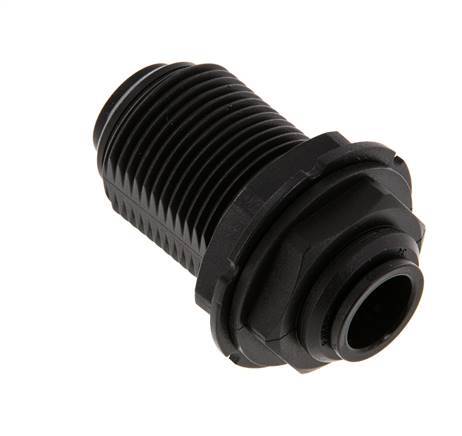 Raccord enfichable 12mm PA 66 NBR Bulkhead