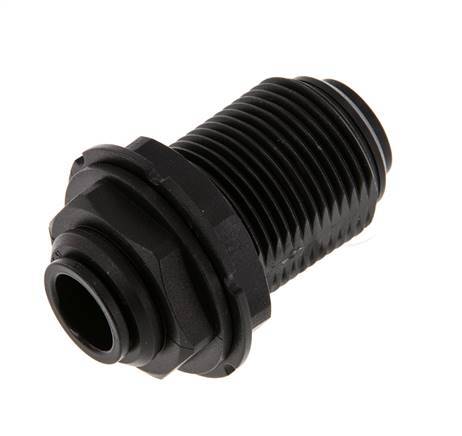 Raccord enfichable 12mm PA 66 NBR Bulkhead