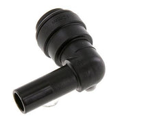 Raccord enfichable coudé 90deg 12mm x 12mm avec bouchon POM NBR [2 Pièces].