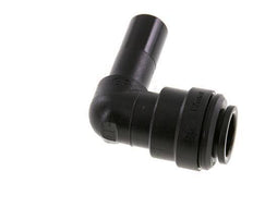 Raccord enfichable coudé 90deg 12mm x 12mm avec bouchon POM NBR [2 Pièces].