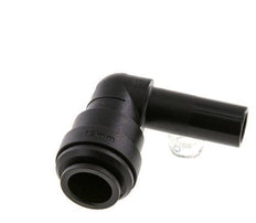 Raccord enfichable coudé 90deg 12mm x 12mm avec bouchon POM NBR [2 Pièces].