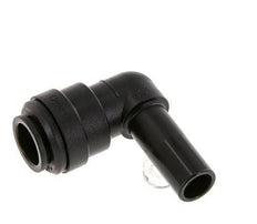 Raccord enfichable coudé 90deg 12mm x 12mm avec bouchon POM NBR [2 Pièces].