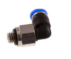 1/8'' x UNF 10-32 90deg Elbow Push-in Fitting Brass/PBT NBR Rotatable [2 Pieces]