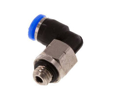 1/8'' x UNF 10-32 90deg Elbow Push-in Fitting Brass/PBT NBR Rotatable [2 Pieces]