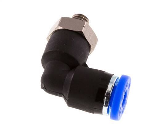 Raccord coudé 90deg 5/32'' x UNF 10-32 Laiton/PBT NBR Rotatif [2 Pièces]