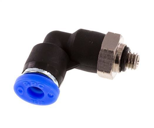 Raccord coudé 90deg 5/32'' x UNF 10-32 Laiton/PBT NBR Rotatif [2 Pièces]