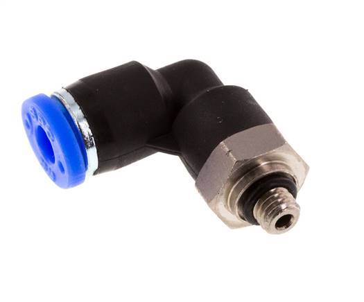 Raccord coudé 90deg 5/32'' x UNF 10-32 Laiton/PBT NBR Rotatif [2 Pièces]