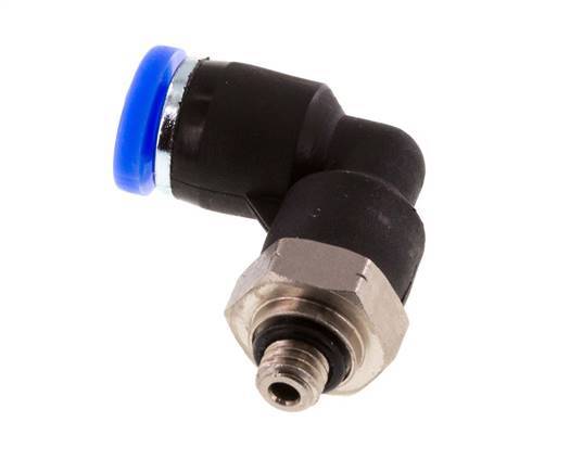 Raccord coudé 90deg 5/32'' x UNF 10-32 Laiton/PBT NBR Rotatif [2 Pièces]