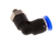 Raccord enfichable coudé 3/16'' x UNF 10-32 90deg Laiton/PBT NBR Rotatif [2 Pièces]