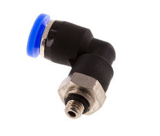 Raccord enfichable coudé 3/16'' x UNF 10-32 90deg Laiton/PBT NBR Rotatif [2 Pièces]