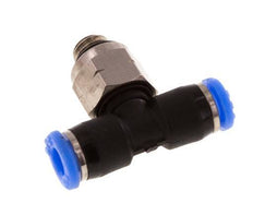 1/8'' x UNF 10-32 Inline Tee Push-in Fitting Brass/PBT NBR Rotatable [2 Pièces]