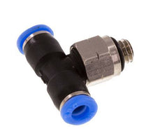 1/8'' x UNF 10-32 Inline Tee Push-in Fitting Brass/PBT NBR Rotatable [2 Pièces]