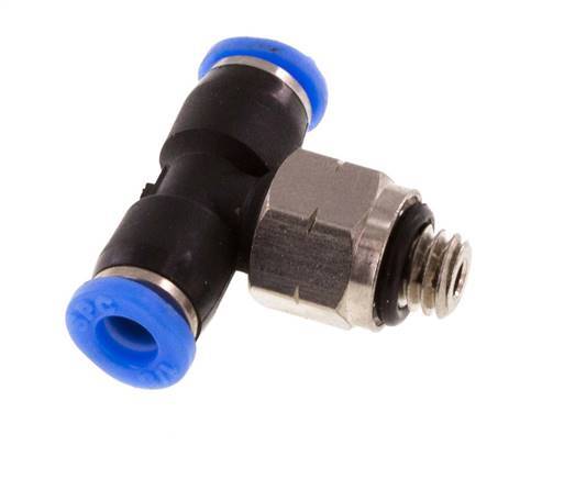 1/8'' x UNF 10-32 Inline Tee Push-in Fitting Brass/PBT NBR Rotatable [2 Pièces]