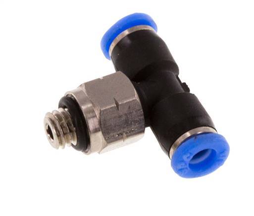 1/8'' x UNF 10-32 Inline Tee Push-in Fitting Brass/PBT NBR Rotatable [2 Pièces]