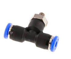 Raccord enfichable en T en ligne 5/32'' x UNF 10-32 Laiton/PBT NBR Rotatif [2 Pièces]