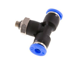 Raccord enfichable en T en ligne 5/32'' x UNF 10-32 Laiton/PBT NBR Rotatif [2 Pièces]