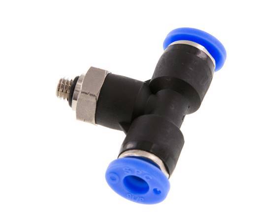 Raccord enfichable en T 3/16'' x UNF 10-32 en laiton/PBT NBR rotatif [2 pièces].