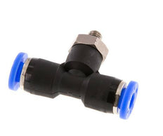 Raccord enfichable en T 3/16'' x UNF 10-32 en laiton/PBT NBR rotatif [2 pièces].