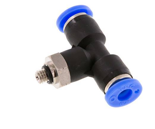 Raccord enfichable en T 3/16'' x UNF 10-32 en laiton/PBT NBR rotatif [2 pièces].