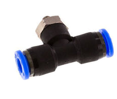 1/4'' x UNF 10-32 Inline Tee Push-in Fitting Brass/PBT NBR Rotatif [2 Pièces]