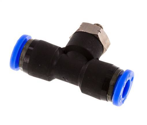 1/4'' x UNF 10-32 Inline Tee Push-in Fitting Brass/PBT NBR Rotatif [2 Pièces]