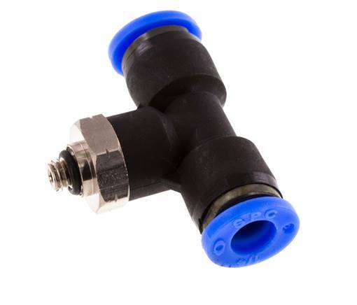 1/4'' x UNF 10-32 Inline Tee Push-in Fitting Brass/PBT NBR Rotatif [2 Pièces]