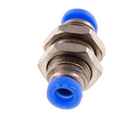 Raccord enfichable 1/8'' en laiton/PBT NBR Bulkhead [2 pièces].