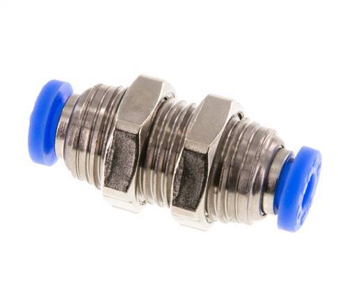 Raccord enfichable 5/32'' Laiton/PBT NBR Bulkhead [2 Pièces]