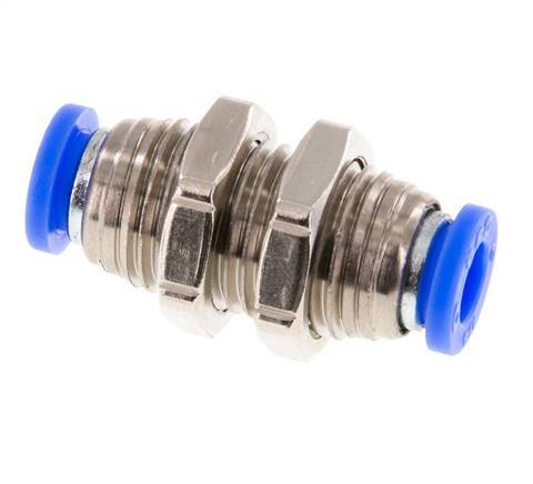 Raccord enfichable 1/4'' laiton/PBT NBR Bulkhead [2 Pièces]