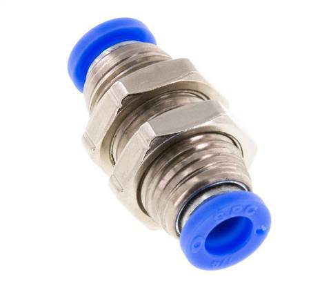 Raccord enfichable 1/4'' laiton/PBT NBR Bulkhead [2 Pièces]