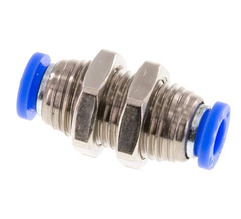 Raccord enfichable 1/4'' laiton/PBT NBR Bulkhead [2 Pièces]