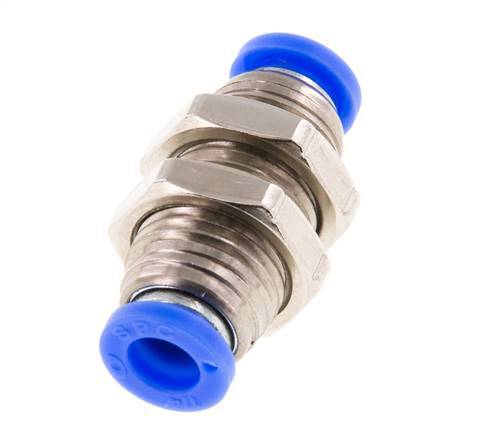 Raccord enfichable 1/4'' laiton/PBT NBR Bulkhead [2 Pièces]