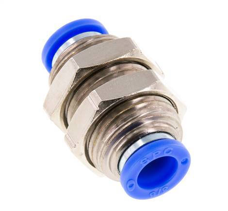 raccord enfichable 3/8'' Laiton/PBT NBR Bulkhead