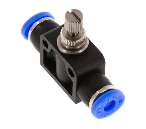 Silencieux de contrôle de débit droit 3,97 mm (5/32 pouce) laiton/PBT