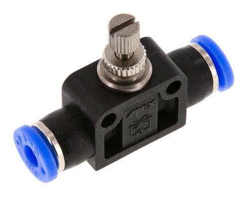 Silencieux de contrôle de débit droit 3,97 mm (5/32 pouce) laiton/PBT