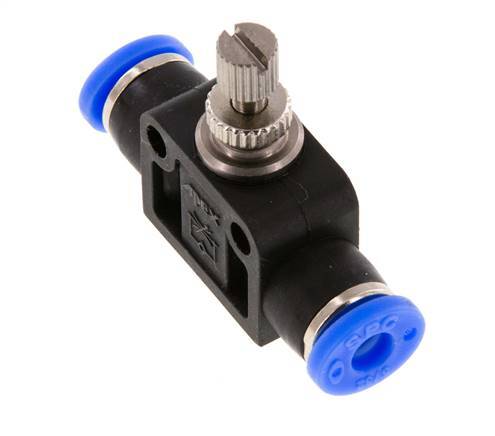 Silencieux de contrôle de débit droit 3,97 mm (5/32 pouce) laiton/PBT