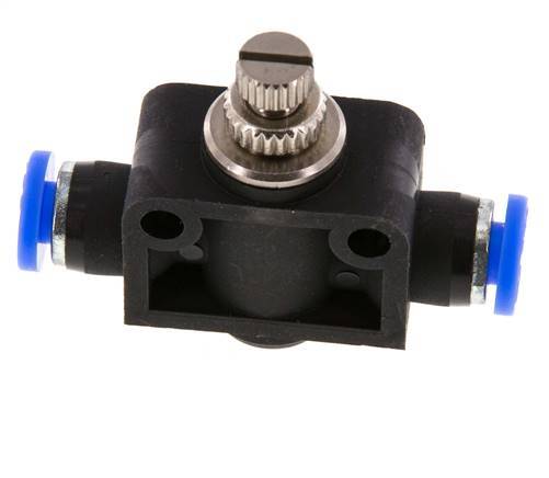 Silencieux de contrôle de débit droit 3/16 pouce (4,76 mm) laiton/PBT