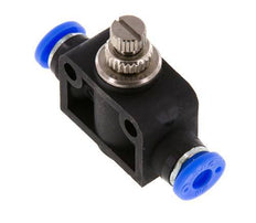 Silencieux de contrôle de débit droit 3/16 pouce (4,76 mm) laiton/PBT