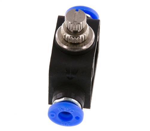 Silencieux de contrôle de débit droit 3/16 pouce (4,76 mm) laiton/PBT