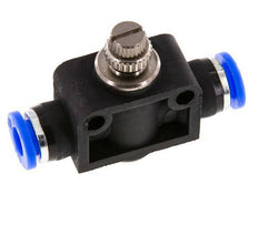 Silencieux de contrôle de débit droit 1/4 pouce (6,35 mm) laiton/PBT