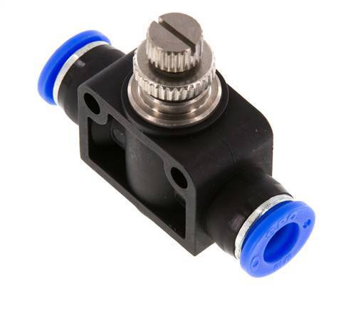 Silencieux de contrôle de débit droit 5/16 pouce (7,94 mm) laiton/PBT