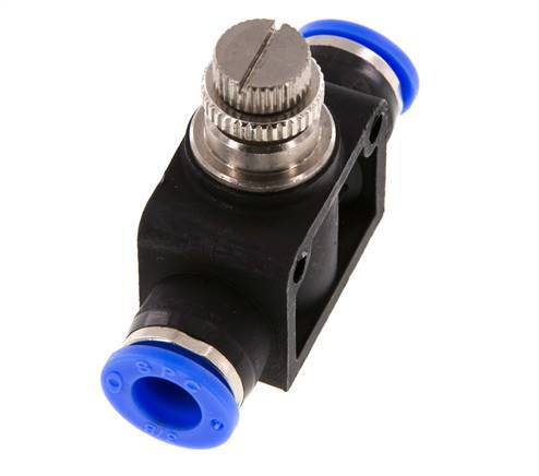 Silencieux de contrôle de débit droit 3/8 pouce (9,52 mm) laiton/PBT