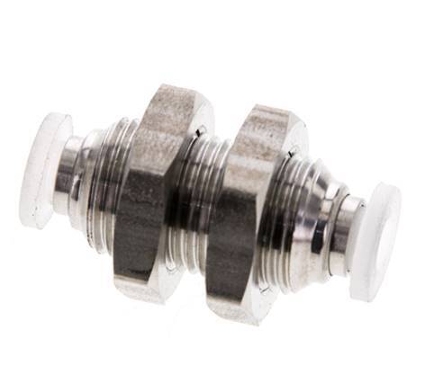 raccord enfichable de 4 mm Acier inoxydable/PA EPDM/PTFE Bulkhead