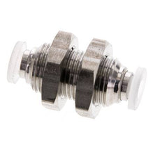 4mm Push-in Fitting Stainless Steel/PA EPDM/PTFE Bulkhead