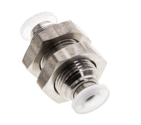 raccord enfichable de 4 mm Acier inoxydable/PA EPDM/PTFE Bulkhead